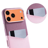 iPhone 17 Pro Max/iPhone 18 Pro Max Kuori nahkaa Korttipidike MagSafe Vaaleanpunainen
