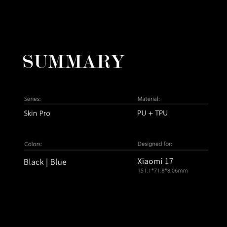 Dux Ducis Xiaomi 17 Kotelo Skin Pro Series Sininen
