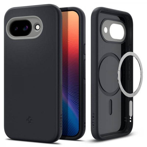 Spigen Google Pixel 9a -suojakuori Nano Pop MagFit, Black Sesame