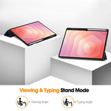 Samsung Galaxy Tab S11 Ultra/S12 Ultra Kotelo Tri-Fold Kynäloukero Sininen