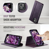 CaseMe iPhone 15 Kotelo C49 Series Violetti