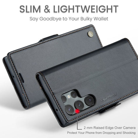 CaseMe Samsung Galaxy S24 Ultra Kotelo 023 Series Musta
