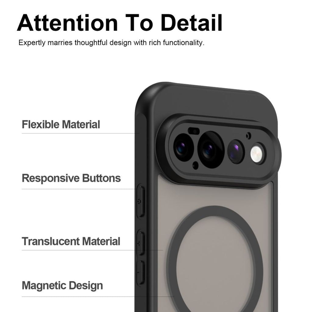 Google Pixel 11 Pro Kuori Huurteinen MagSafe Musta