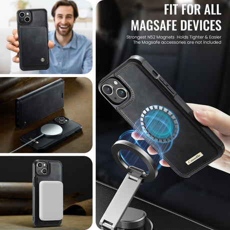 CaseMe iPhone 15 Kotelo C49 Series Musta