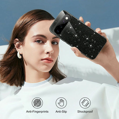 Google Pixel 11 Pro Kuori Glitter MagSafe Musta