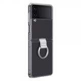 Samsung Alkuperäinen Galaxy Z Flip 4 Kuori Kirkas suojakuori renkaalla Läpinäkyvä