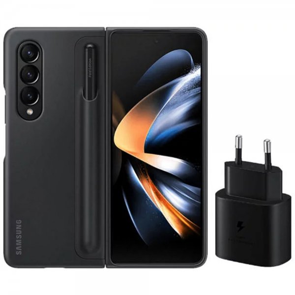 Samsung Original Galaxy Z Fold 4 Note Package Case + S Pen + 25W matka-adapteri