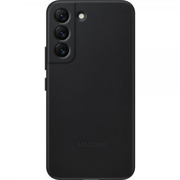 Samsung Original Galaxy S22 Plus Suojakuori Nahka Musta