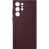 Samsung alkuperäinen Galaxy S22 Ultra Leather Cover -nahkakotelo, burgundi