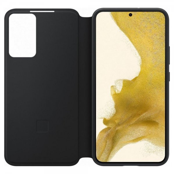 Samsung Alkuperäinen Galaxy S22 Kotelo Smart Clear View Cover Musta