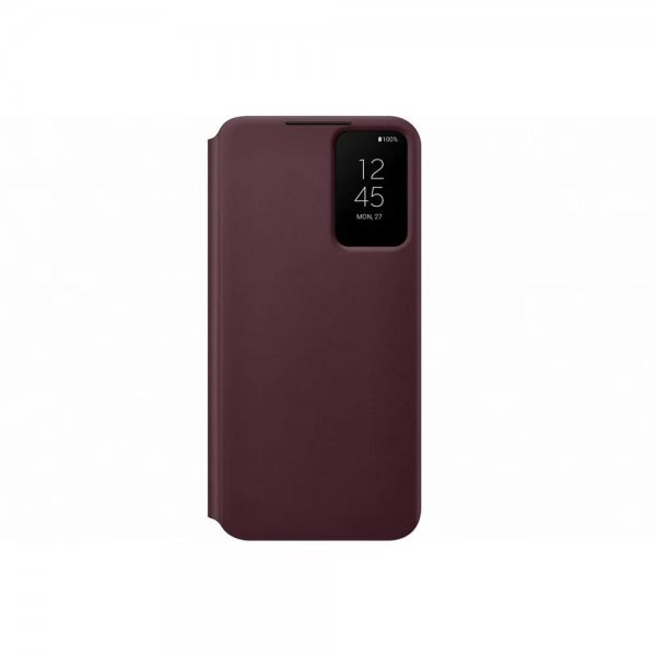 Samsung alkuperäinen Galaxy S22 -suojakuori Smart Clear View Cover -suojakuori, Burgundy