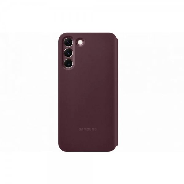 Samsung alkuperäinen Galaxy S22 -suojakuori Smart Clear View Cover -suojakuori, Burgundy