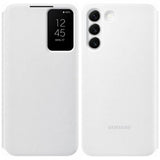 Samsung Alkuperäinen Galaxy S22 Kotelo Smart Clear View Cover Valkoinen