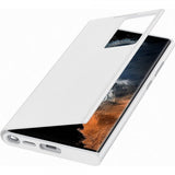 Samsung alkuperäinen Galaxy S22 Ultra -suojakuori, Smart Clear View Cover, valkoinen