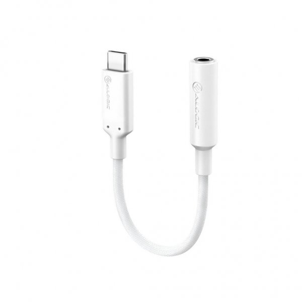 ALOGIC Elements Pro 10cm USB-C 3.5mm Audio Adapter Valkoinen