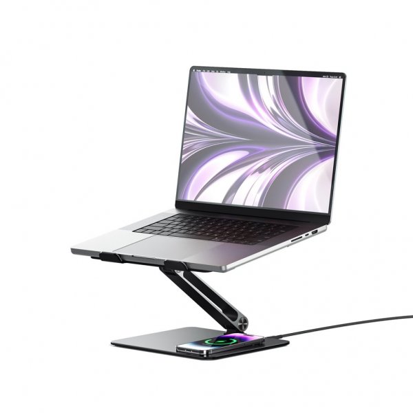 ALOGIC Elite Power Kannettavan Teline Langattomalla Laturilla Musta