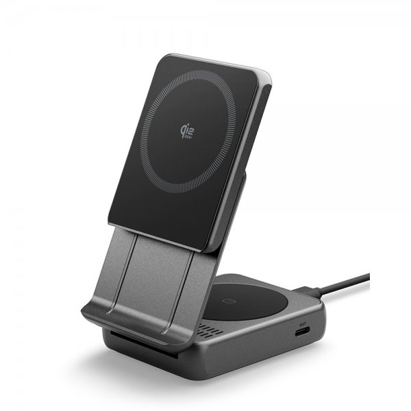 Spigen Essential 2-in-1 Taitettava Latausasema MagSafe Qi2 25W
