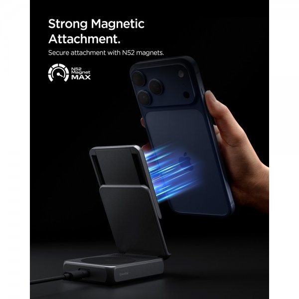Spigen Essential 2-in-1 Taitettava Latausasema MagSafe Qi2 25W