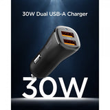 Spigen Essential Autolaturi 30W 2xUSB-A Musta