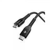Spigen Essential -kaapeli kangas USB-C/USB-C 100W 1m musta