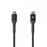 Spigen Essential -kaapeli kangas USB-C/USB-C 100W 1m musta
