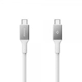 Spigen Essential -kaapeli, kangaspäällysteinen USB-C/USB-C, 240W, 1,5m, valkoinen
