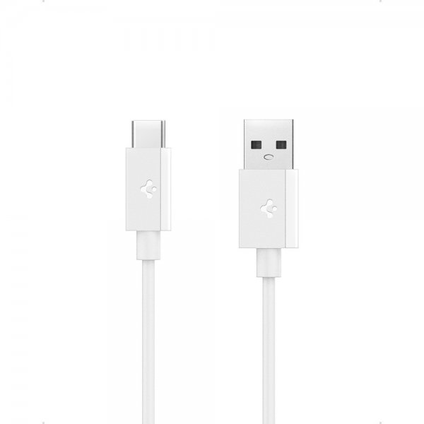 Spigen Essential -kaapeli USB-A–USB-C 60W 1m, valkoinen