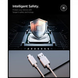 Spigen Essential -kaapeli USB-A–USB-C 60W 1m, valkoinen