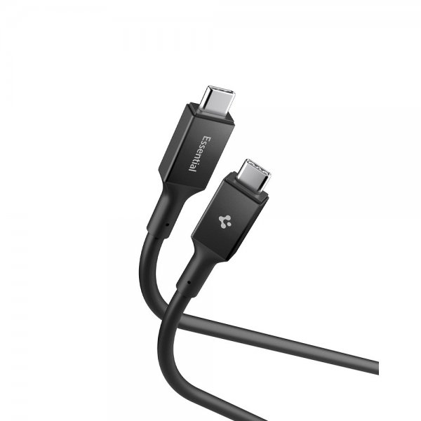 Spigen Essential -kaapeli USB-C–USB-C 100W 2m, musta