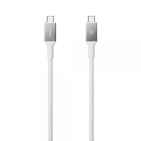 Spigen Essential USB-C–USB-C 100 W 2 m kaapeli, valkoinen