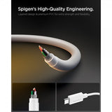 Spigen Essential USB-C–USB-C 60W 1m -kaapeli, valkoinen