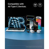 Spigen Essential USB-C–USB-C 60W 1m -kaapeli, valkoinen