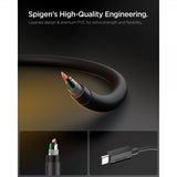 Spigen Essential USB-C–USB-C 60W 2m -kaapeli, musta