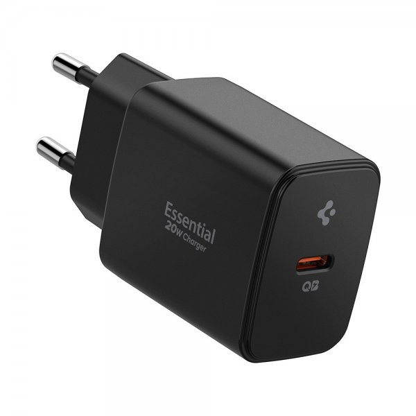 Spigen Essential -laturi 20W USB-C musta