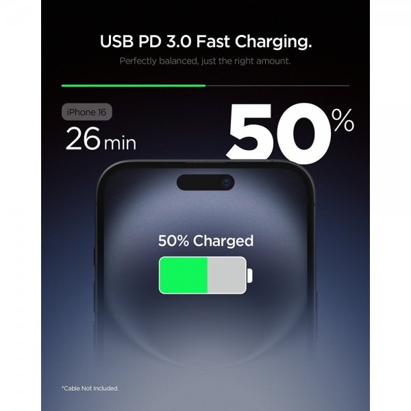 Spigen Essential -laturi 20W USB-C musta