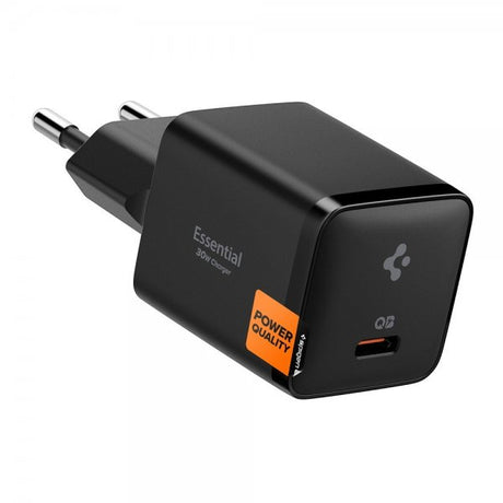 Spigen Essential -laturi 30W USB-C Musta
