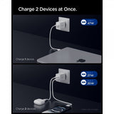 Spigen Essential -laturi 47W 2xUSB-C Valkoinen