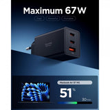 Spigen Essential -laturi 67W 2xUSB-C 1xUSB-A musta