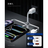 Spigen Essential -laturi 67W 2xUSB-C 1xUSB-A Valkoinen