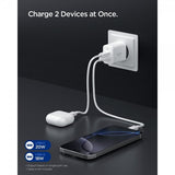 Spigen Essential laturi USB-C/USB-A 20W Valkoinen