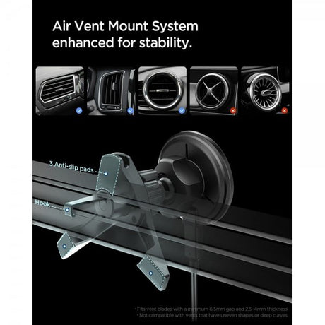 Spigen Essential MagSafe-autoteline Qi2 15W Hook Car Mount
