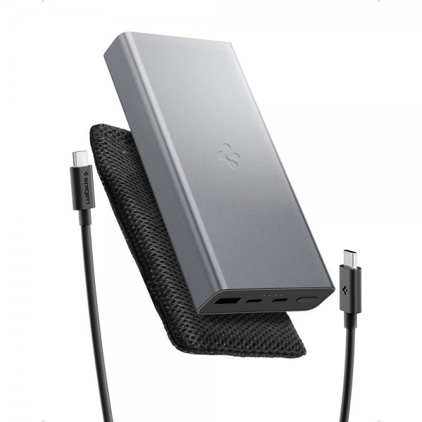 Spigen Essential Powerbank 20 000 mAh 30W Harmaa
