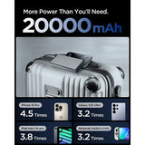 Spigen Essential Powerbank 20 000 mAh 30W Harmaa