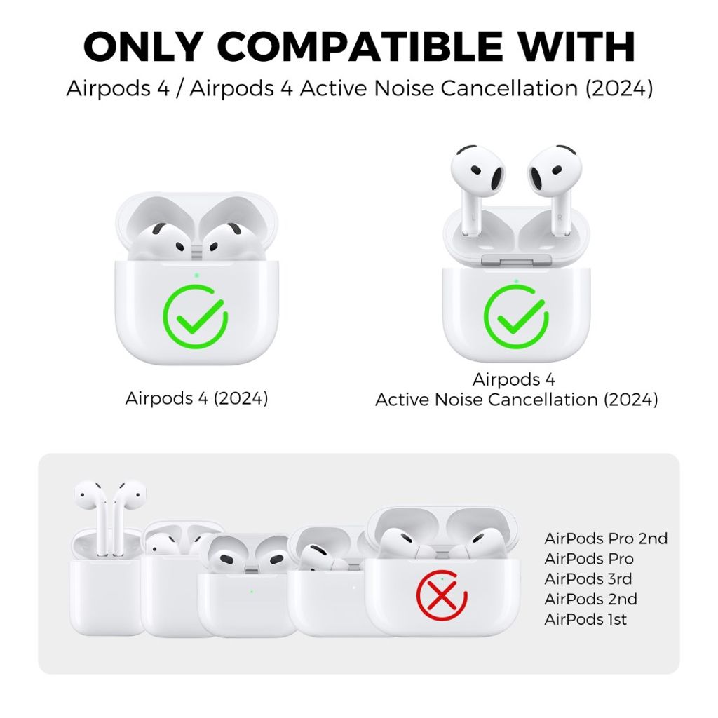 Ahastyle AirPods 4/5 Kuori Silikoni Sininen