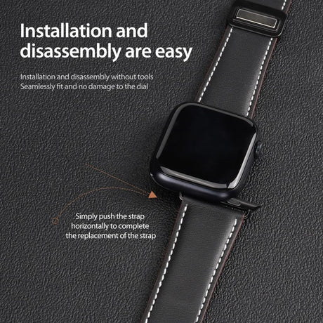 Dux Ducis Apple Watch 44/45/46mm/Ultra 49mm Ranneke YA Series Musta