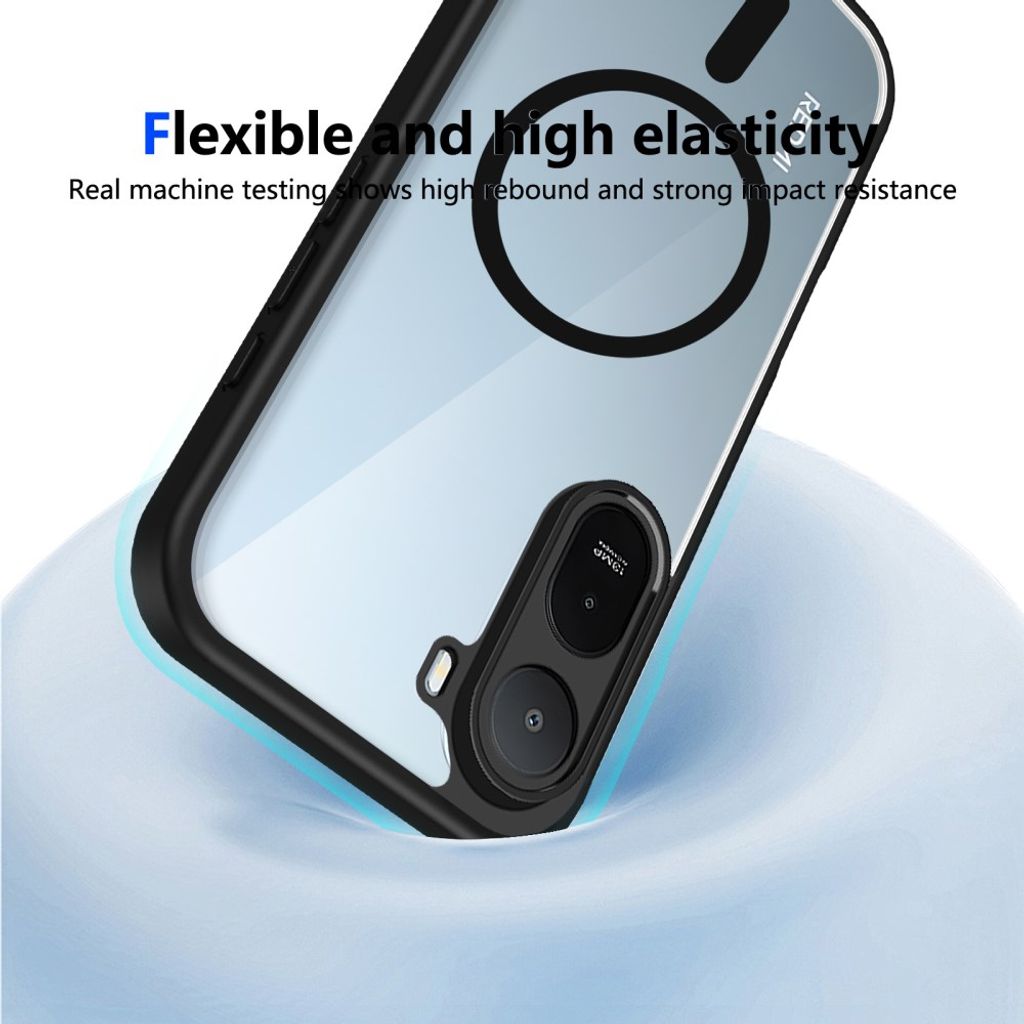 Xiaomi Redmi A7 Pro Kuori Kirkas Baksida MagSafe Musta