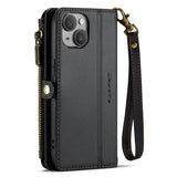 CaseMe iPhone 15 Kotelo C36 Series Musta