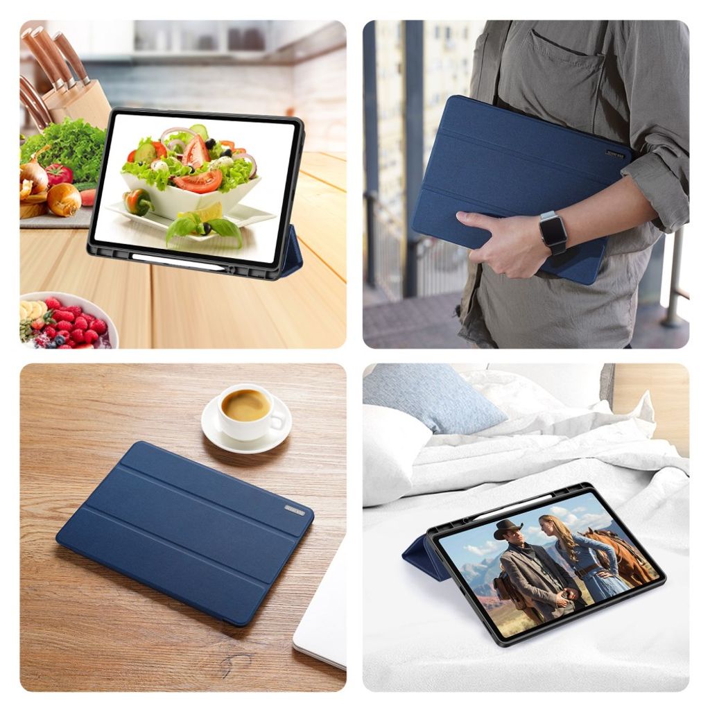 Dux Ducis Samsung Galaxy Tab S12 Plus Kotelo DOMO Series Sininen