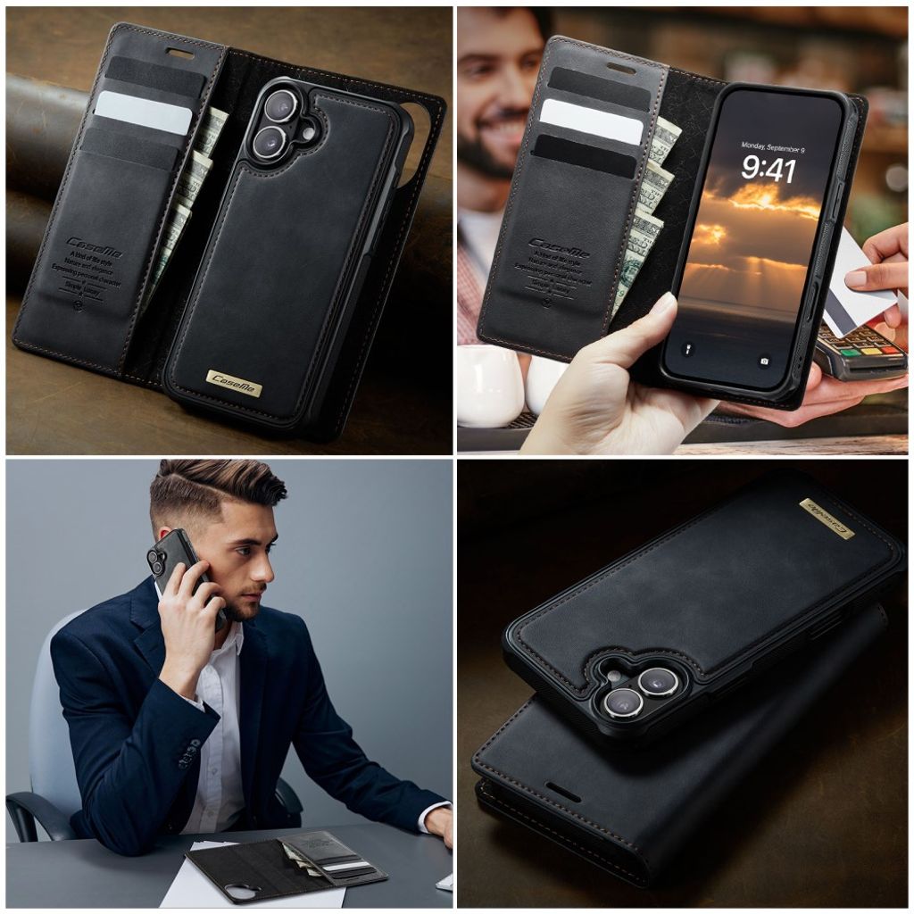 CaseMe iPhone 17 Kotelo C49 Series Musta