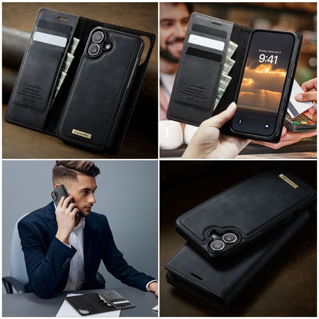 CaseMe iPhone 17 Kotelo C49 Series Musta